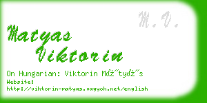 matyas viktorin business card